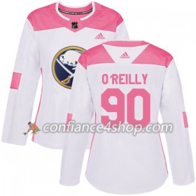Adidas Maillot de Hockey Buffalo Sabres Ryan OReilly 90 2017-2018 Blanc Rose Fashion Authentic - Femme
